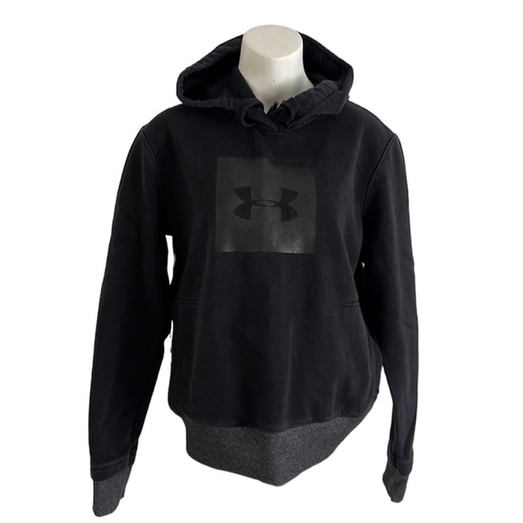 Under Armour Threadborne Hoodie Sweatshirt Women’s Medium Black/grey - Picture 1 of 12